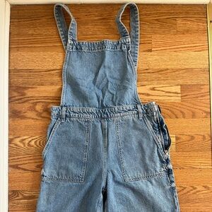 H&M Cropped Wideleg Denim Overalls